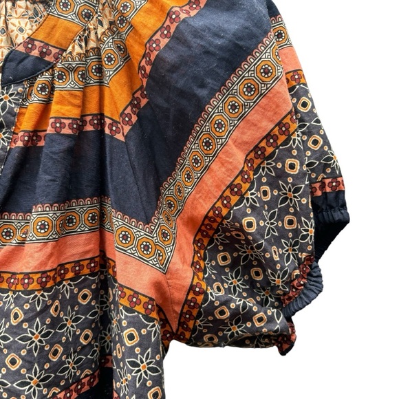 LOFT Foulard tie puffy sleeve boho cotton blouse Size XSP - Picture 6 of 8